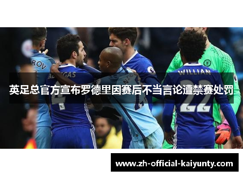 英足总官方宣布罗德里因赛后不当言论遭禁赛处罚